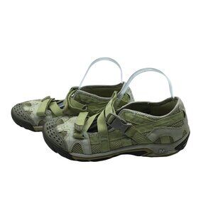 Merrell Waterproof Shoes Air Cushion Vibram Women Size 9 Non-Marking Sole Green